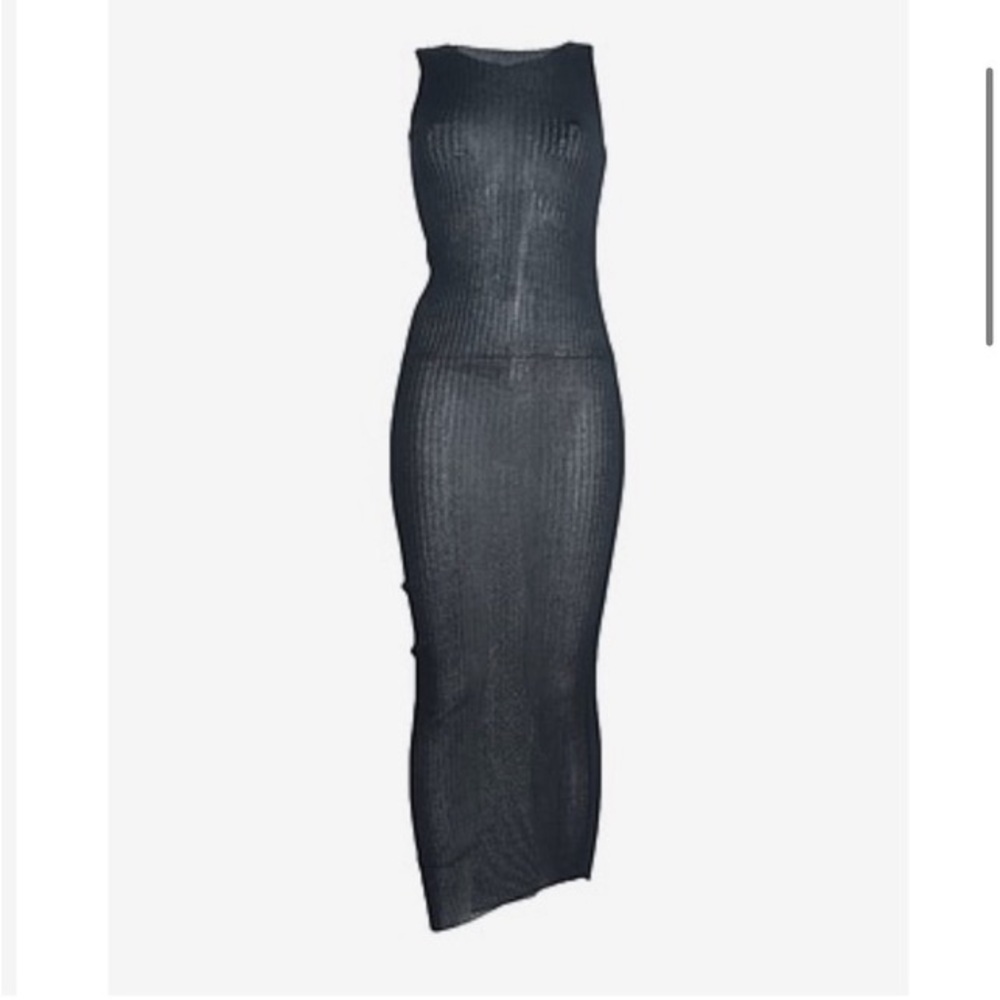 Maison Margiela black ribbed dress size XS